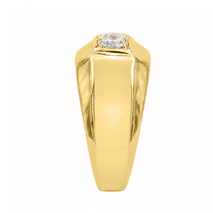 Lab-Grown Diamond Round Three-Stone Engagement Ring in 14K White Gold or 14K Yellow Gold