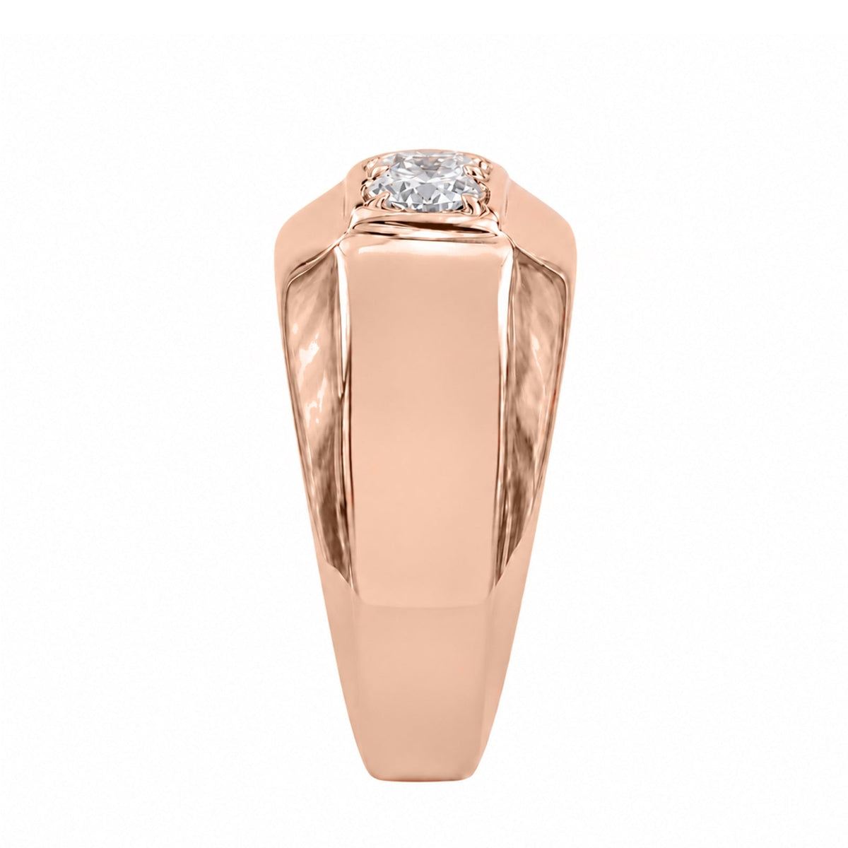 Lab-Grown Diamond Round Three-Stone Engagement Ring in 14K White Gold or 14K Yellow Gold