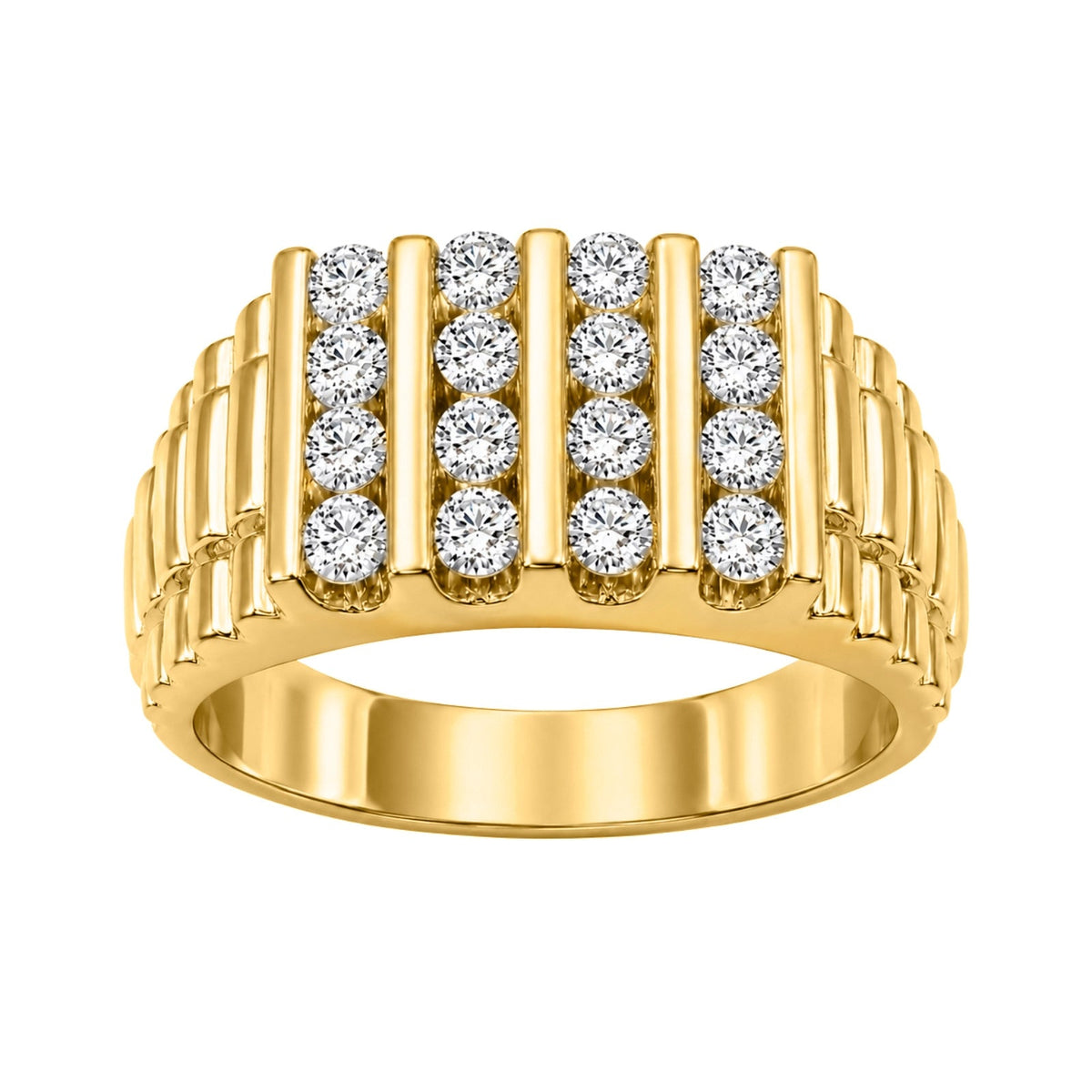 1 ct. T.W. Lab-Grown Diamond Round Engagement Ring in 14K White Gold or 14K Yellow Gold
