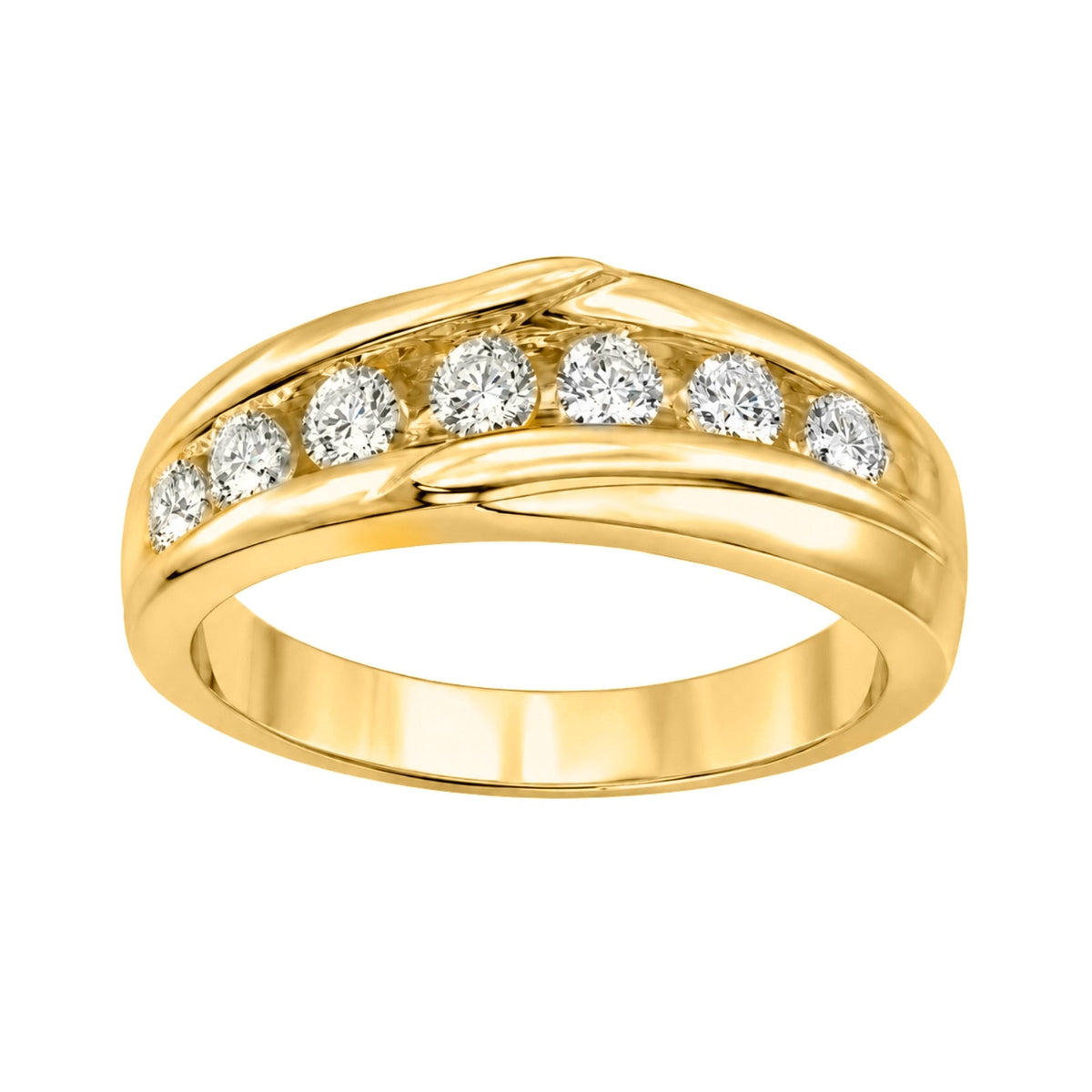 1 ct. T.W. Lab-Grown Diamond Round Seven-Stone Engagement Ring in 14K White Gold or 14K Yellow Gold
