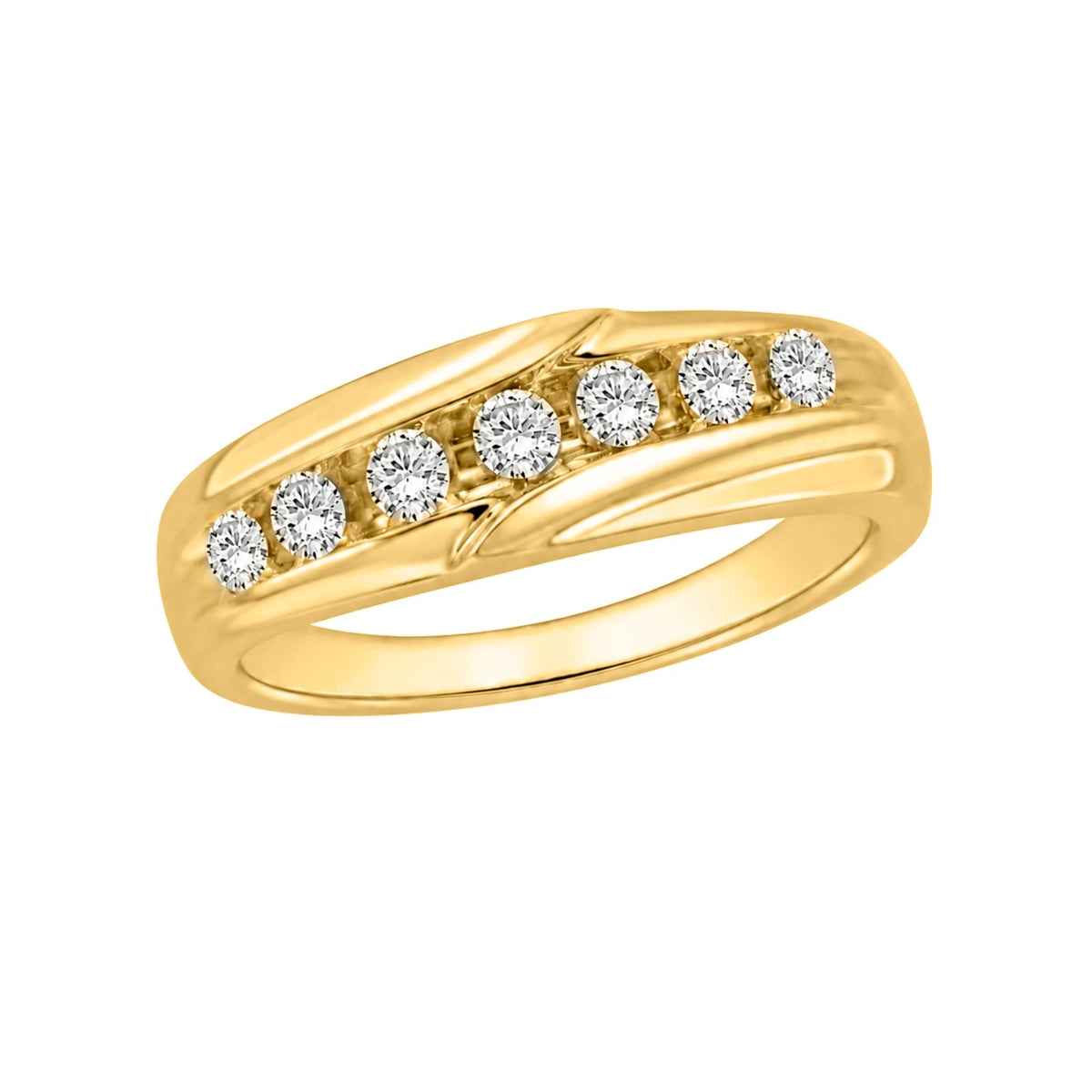 1 ct. T.W. Lab-Grown Diamond Round Seven-Stone Engagement Ring in 14K White Gold or 14K Yellow Gold