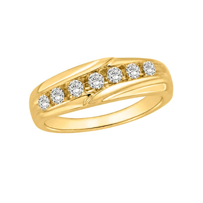 1 ct. T.W. Lab-Grown Diamond Round Seven-Stone Engagement Ring in 14K White Gold or 14K Yellow Gold