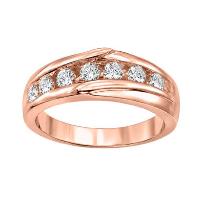 1 ct. T.W. Lab-Grown Diamond Round Seven-Stone Engagement Ring in 14K White Gold or 14K Yellow Gold