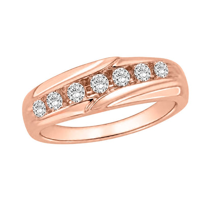 1 ct. T.W. Lab-Grown Diamond Round Seven-Stone Engagement Ring in 14K White Gold or 14K Yellow Gold