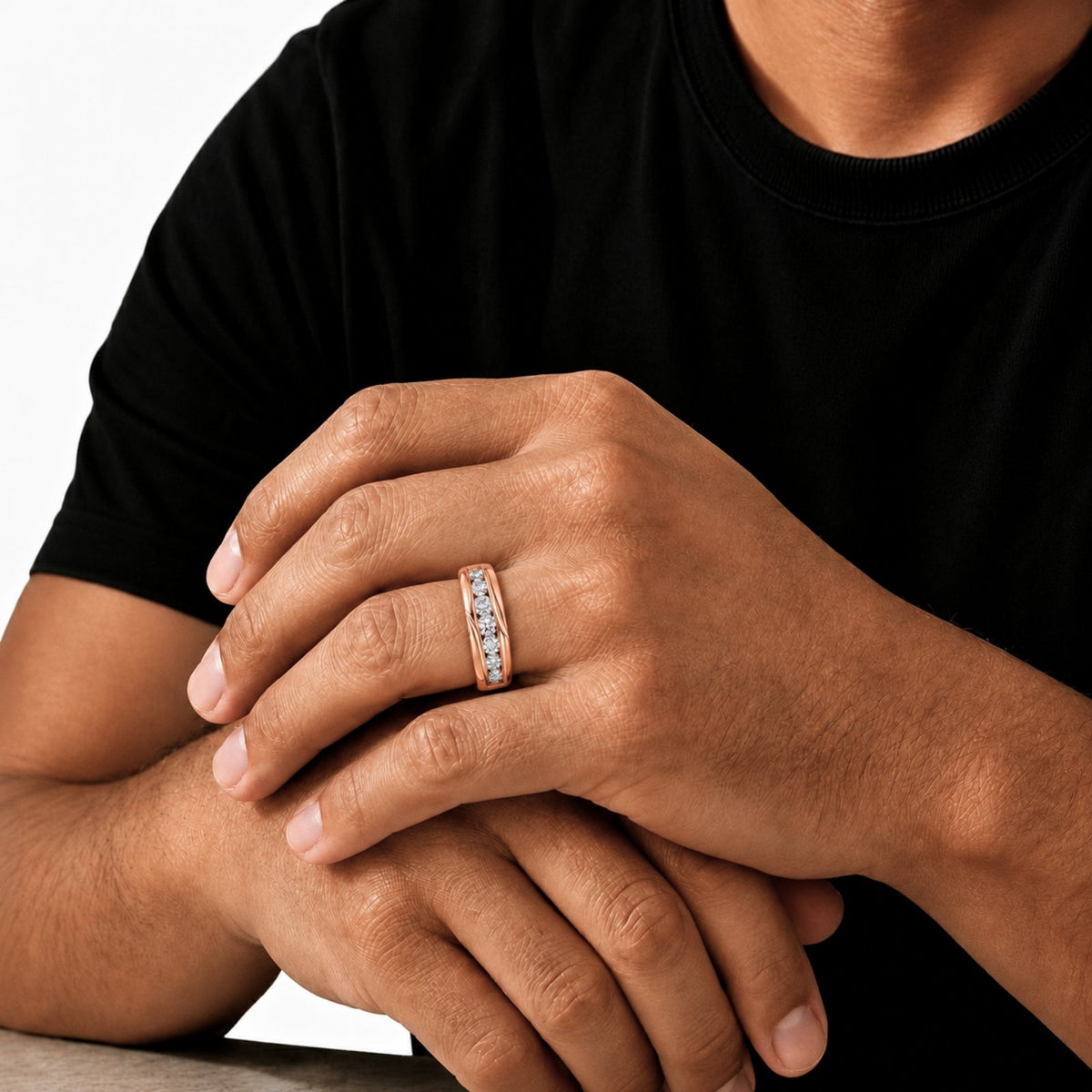 1 ct. T.W. Lab-Grown Diamond Round Seven-Stone Engagement Ring in 14K White Gold or 14K Yellow Gold
