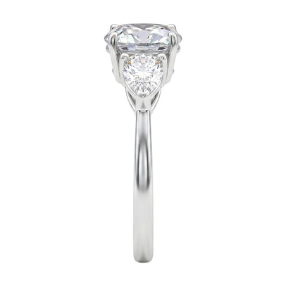 3 ct. T.W. Lab-Grown Diamond Round Three-Stone Wedding Ring in 14K White Gold or 14K Yellow Gold