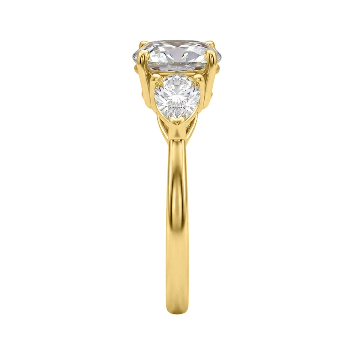 3 ct. T.W. Lab-Grown Diamond Round Three-Stone Wedding Ring in 14K White Gold or 14K Yellow Gold
