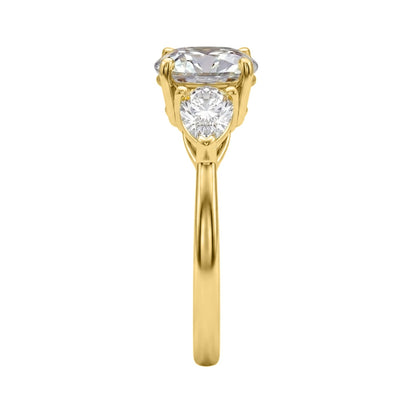 3 ct. T.W. Lab-Grown Diamond Round Three-Stone Wedding Ring in 14K White Gold or 14K Yellow Gold