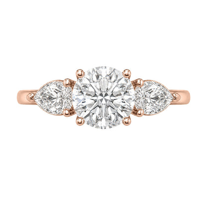 3 ct. T.W. Lab-Grown Diamond Round Three-Stone Wedding Ring in 14K White Gold or 14K Yellow Gold