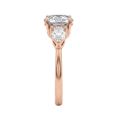 3 ct. T.W. Lab-Grown Diamond Round Three-Stone Wedding Ring in 14K White Gold or 14K Yellow Gold