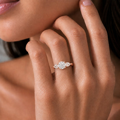 3 ct. T.W. Lab-Grown Diamond Round Three-Stone Wedding Ring in 14K White Gold or 14K Yellow Gold