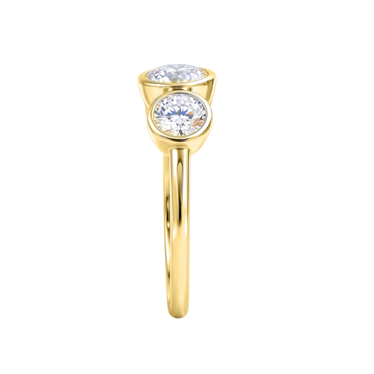 2.5 ct. T.W. Lab-Grown Diamond Round Three-Stone Engagement Ring in 14K White Gold or 14K Yellow Gold