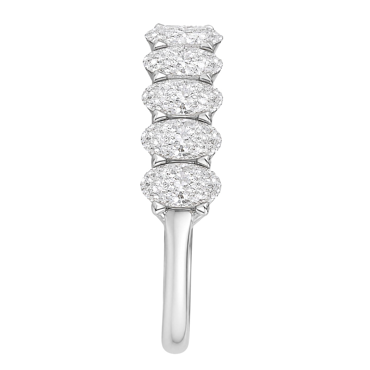 Lab-Grown Diamond Oval Five-Stone Wedding Ring in 14K White Gold or 14K Yellow Gold