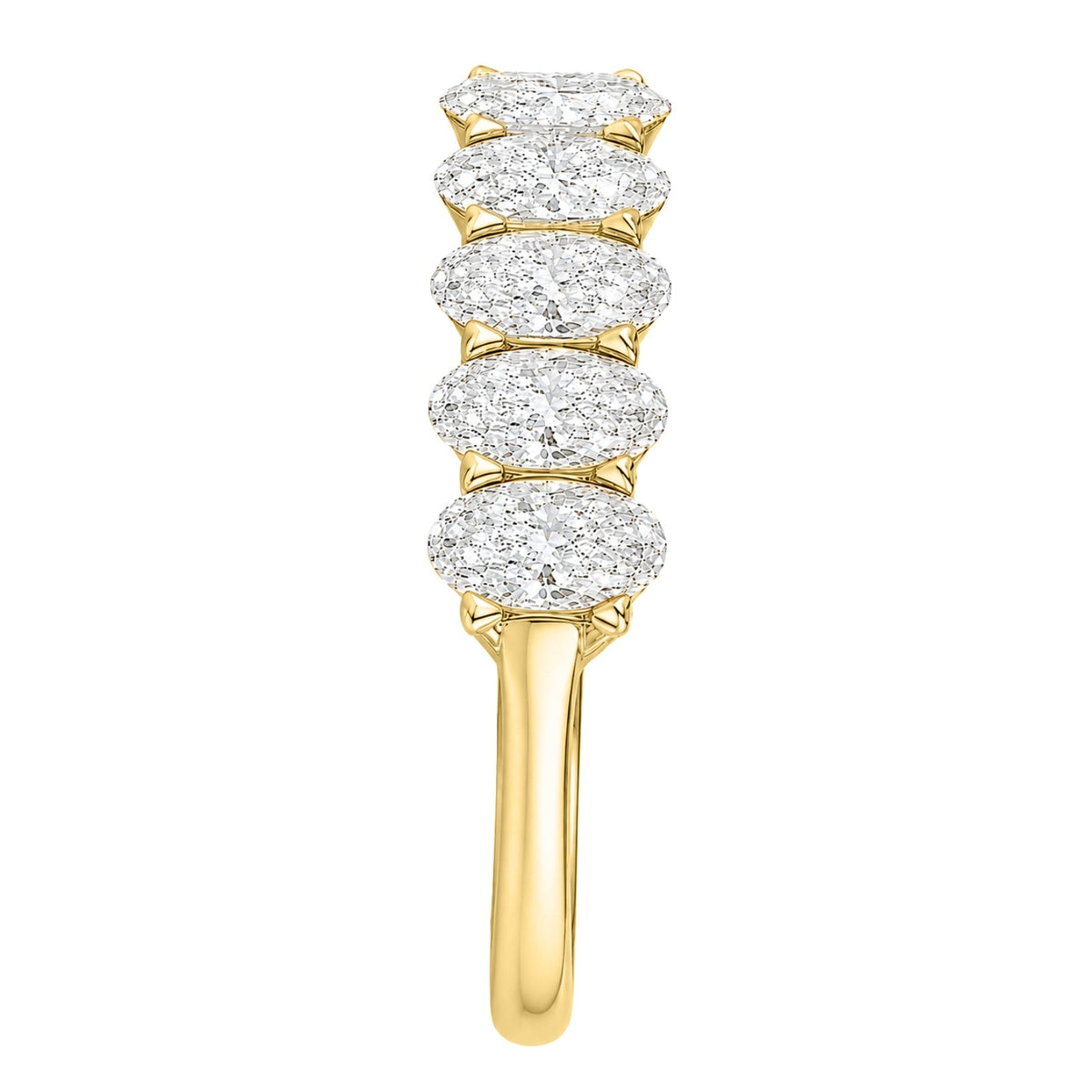 Lab-Grown Diamond Oval Five-Stone Wedding Ring in 14K White Gold or 14K Yellow Gold