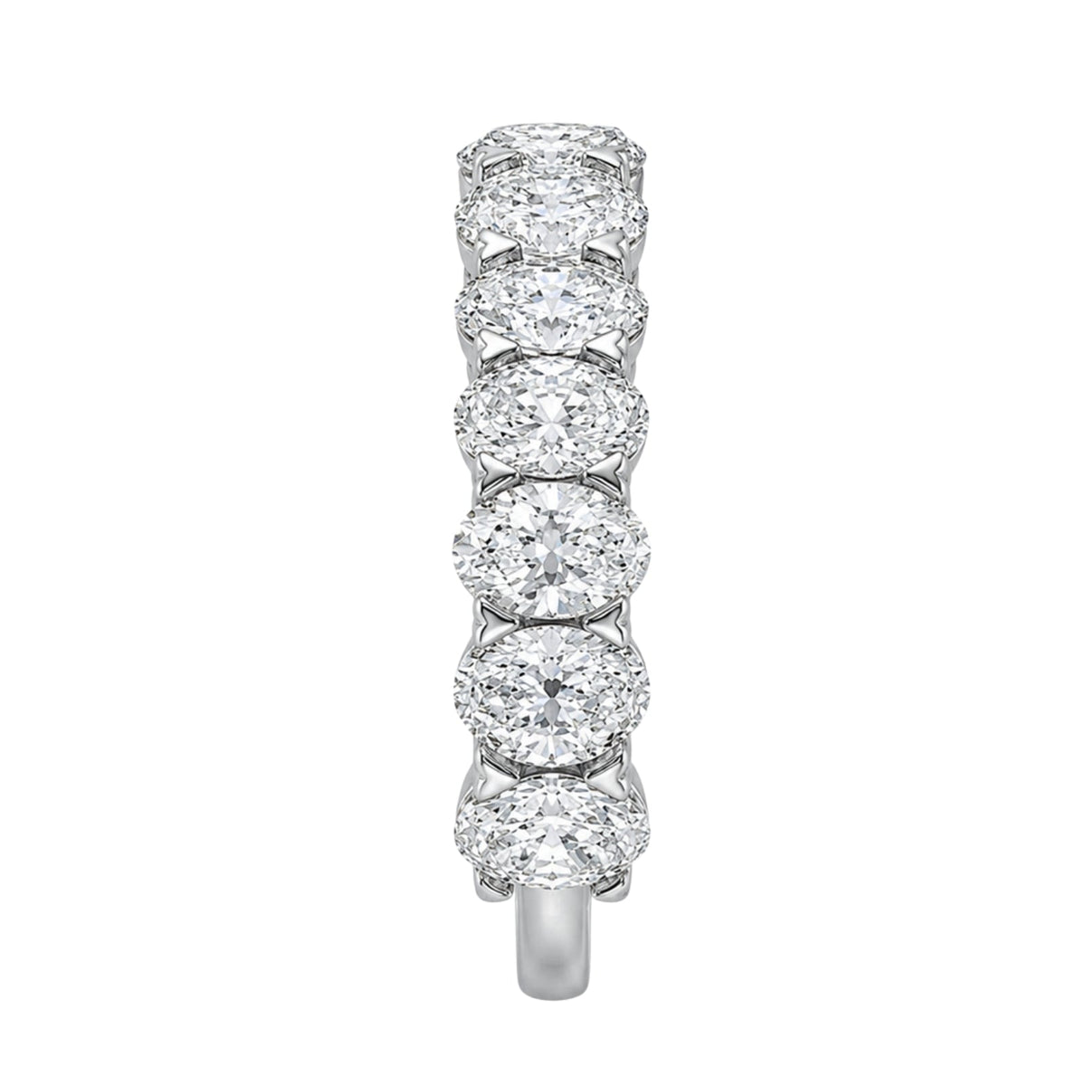 Lab-Grown Diamond Oval Seven-Stone Wedding Ring in 14K White Gold or 14K Yellow Gold