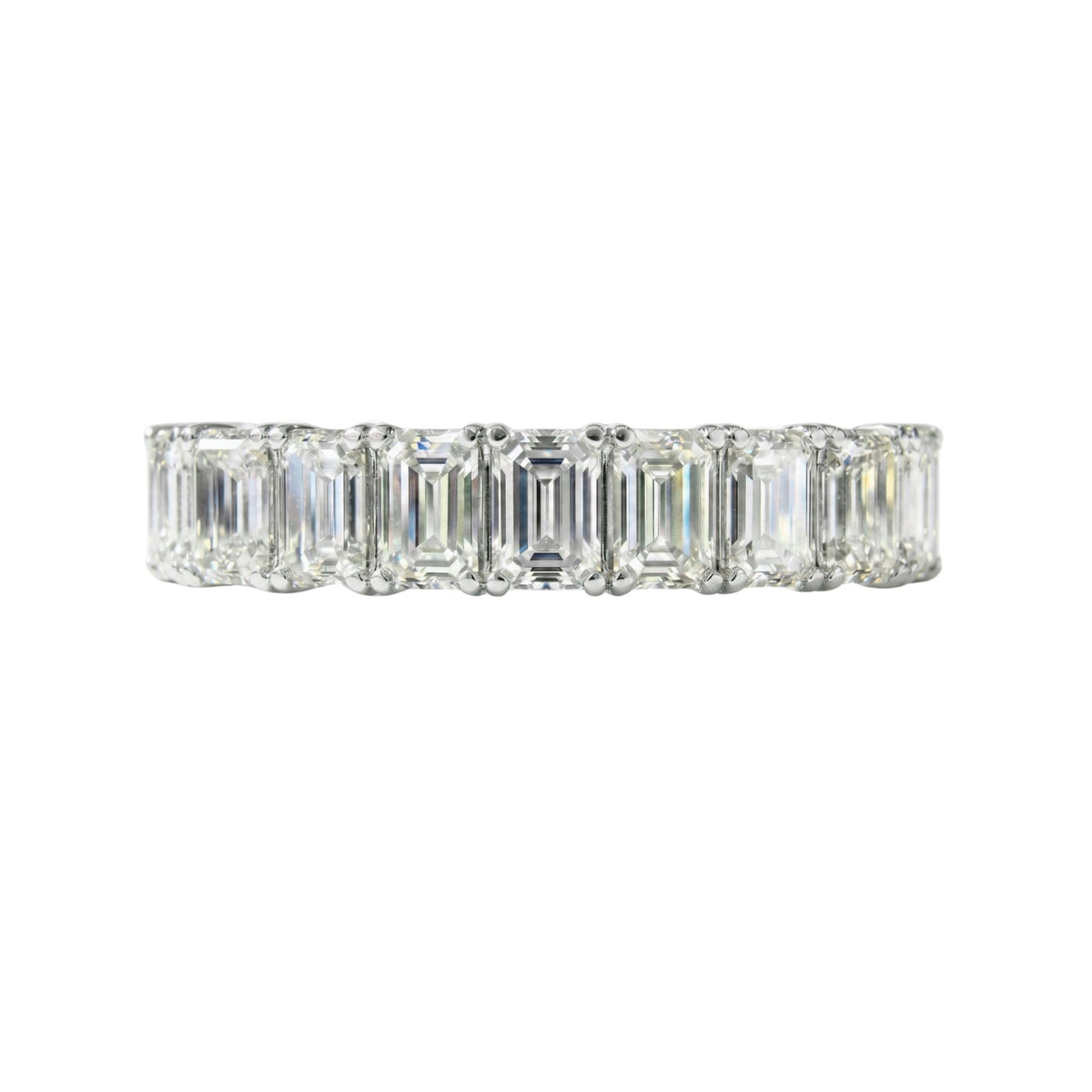 Lab-Grown Diamond Emerald-Cut Eternity Wedding Ring in 14K White Gold or 14K Yellow Gold
