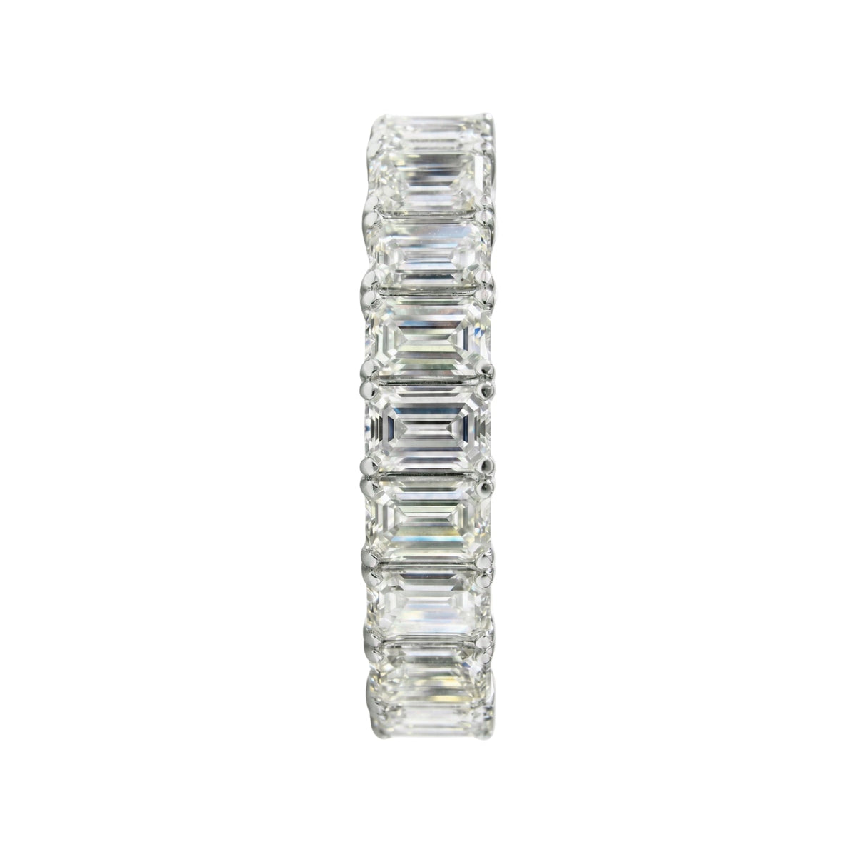 Lab-Grown Diamond Emerald-Cut Eternity Wedding Ring in 14K White Gold or 14K Yellow Gold