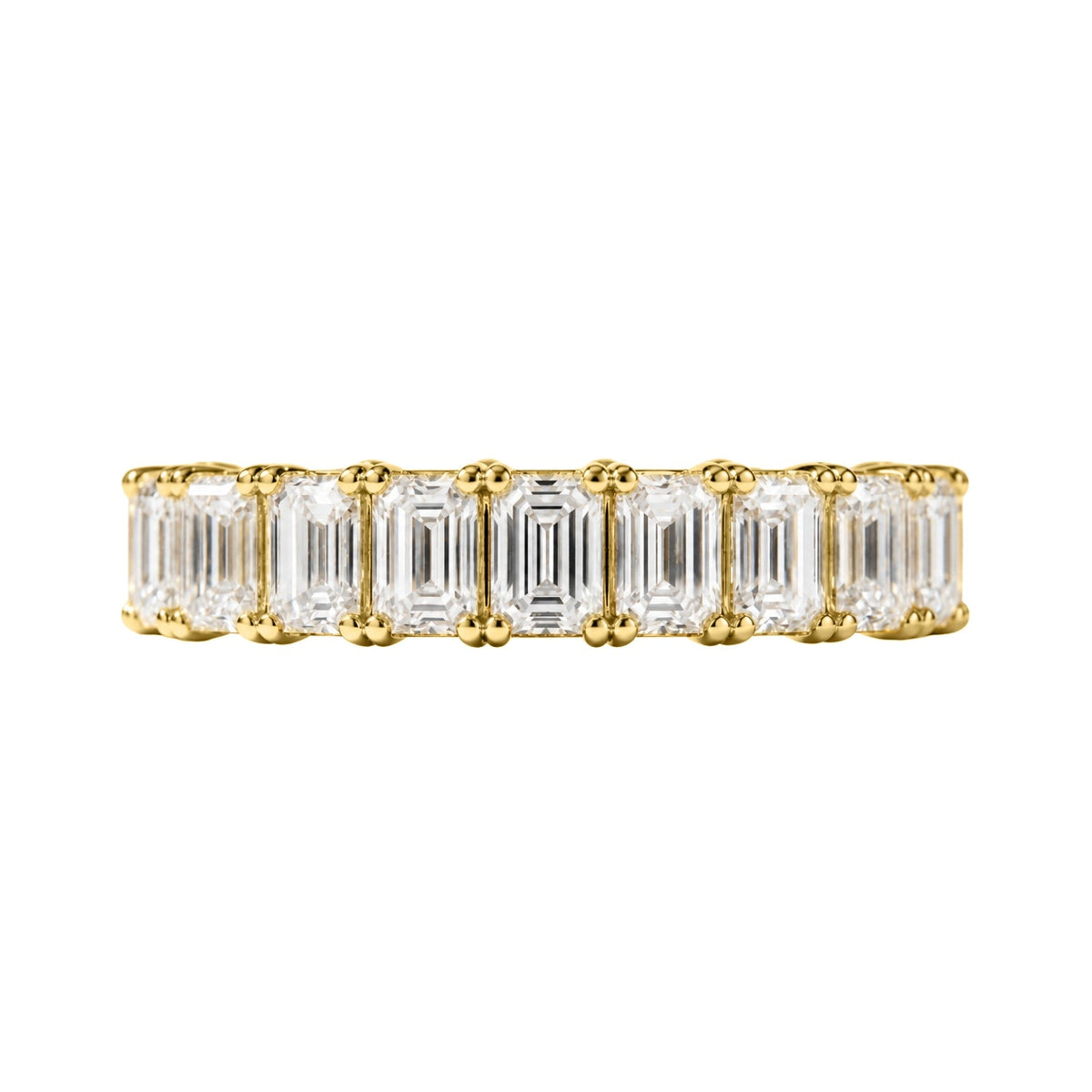 Lab-Grown Diamond Emerald-Cut Eternity Wedding Ring in 14K White Gold or 14K Yellow Gold