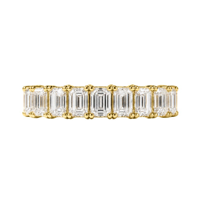 Lab-Grown Diamond Emerald-Cut Eternity Wedding Ring in 14K White Gold or 14K Yellow Gold