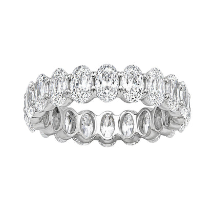 Lab-Grown Diamond Oval Eternity Wedding Ring in 14K White Gold or 14K Yellow Gold