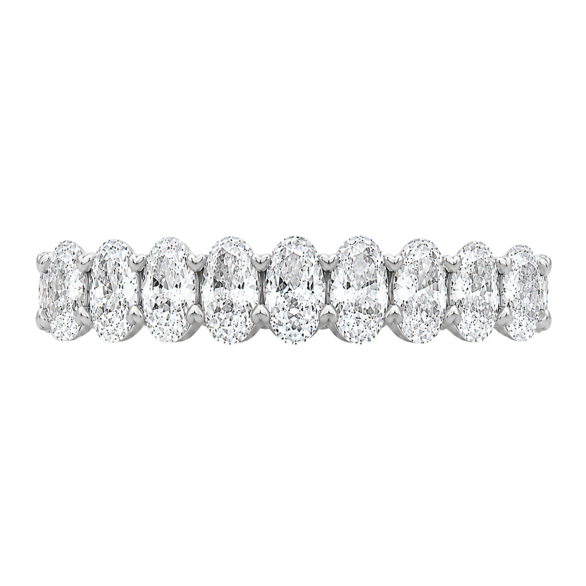 Lab-Grown Diamond Oval Eternity Wedding Ring in 14K White Gold or 14K Yellow Gold