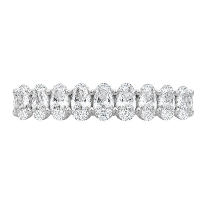 Lab-Grown Diamond Oval Eternity Wedding Ring in 14K White Gold or 14K Yellow Gold