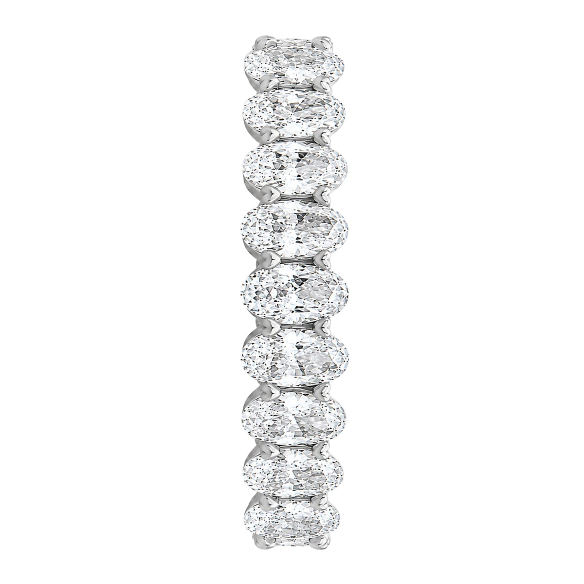Lab-Grown Diamond Oval Eternity Wedding Ring in 14K White Gold or 14K Yellow Gold