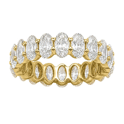 Lab-Grown Diamond Oval Eternity Wedding Ring in 14K White Gold or 14K Yellow Gold