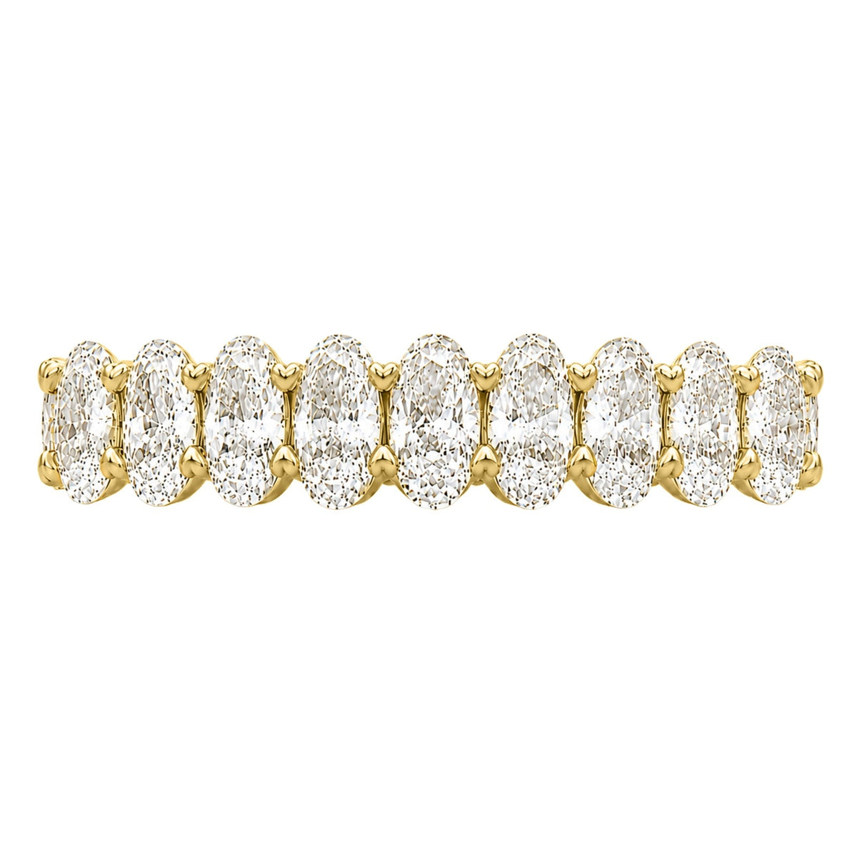 Lab-Grown Diamond Oval Eternity Wedding Ring in 14K White Gold or 14K Yellow Gold