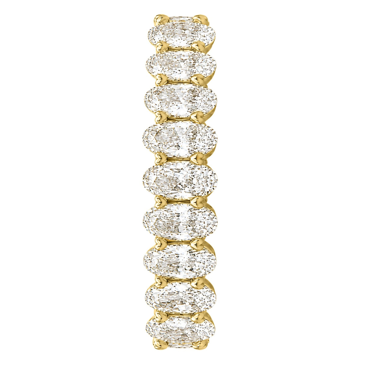 Lab-Grown Diamond Oval Eternity Wedding Ring in 14K White Gold or 14K Yellow Gold