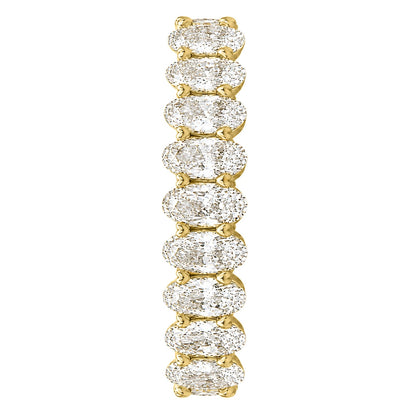 Lab-Grown Diamond Oval Eternity Wedding Ring in 14K White Gold or 14K Yellow Gold