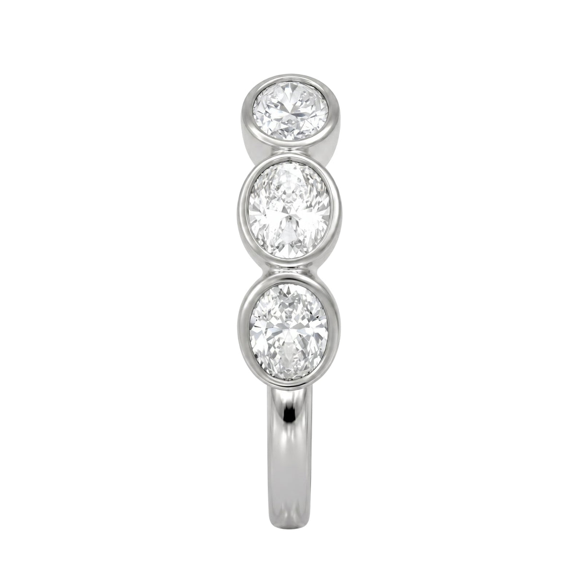 3 ct. T.W. Lab-Grown Diamond Oval Five-Stone Wedding Ring in 14K White Gold or 14K Yellow Gold