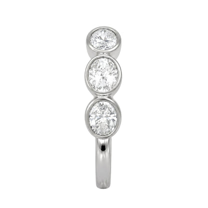 3 ct. T.W. Lab-Grown Diamond Oval Five-Stone Wedding Ring in 14K White Gold or 14K Yellow Gold