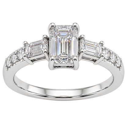 1 ct. T.W. Lab-Grown Diamond Round Engagement Ring in 14K White Gold or 14K Yellow Gold