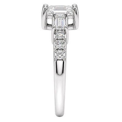 1 ct. T.W. Lab-Grown Diamond Round Engagement Ring in 14K White Gold or 14K Yellow Gold