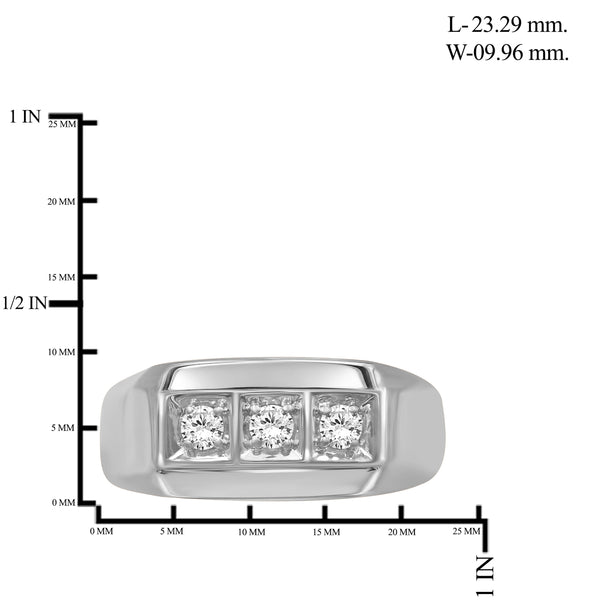 1/4 Carat T.W. Lab Grown Diamond Men's Ring (Assorted color)