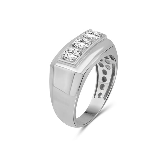 Men's 1 ct. T.W. Lab-Grown Diamond Ring in Sterling Silver or 14K Gold over Silver