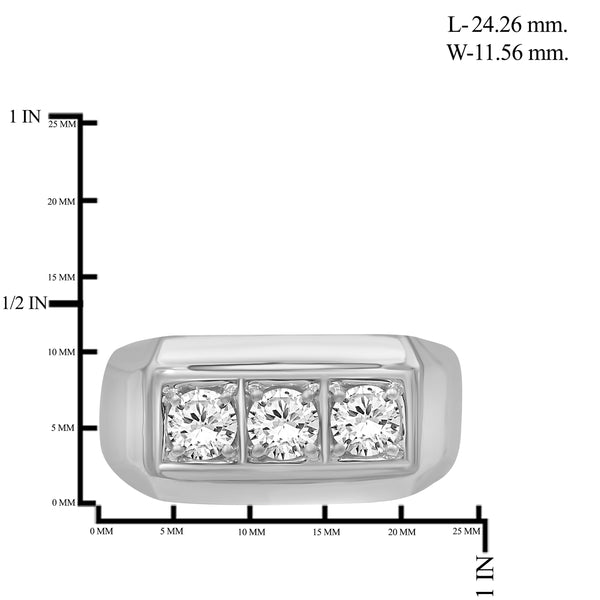 1.00 Carat T.W. Lab Grown Diamond Men's Ring (Assorted color)