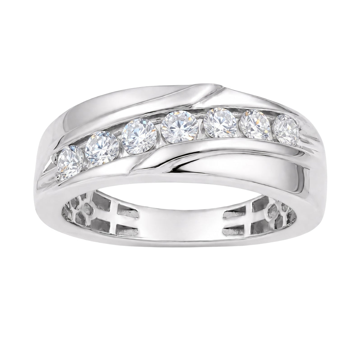 1 ct. T.W. Lab-Grown Diamond Round Engagement Ring in Sterling Silver or 14K Gold over Silver