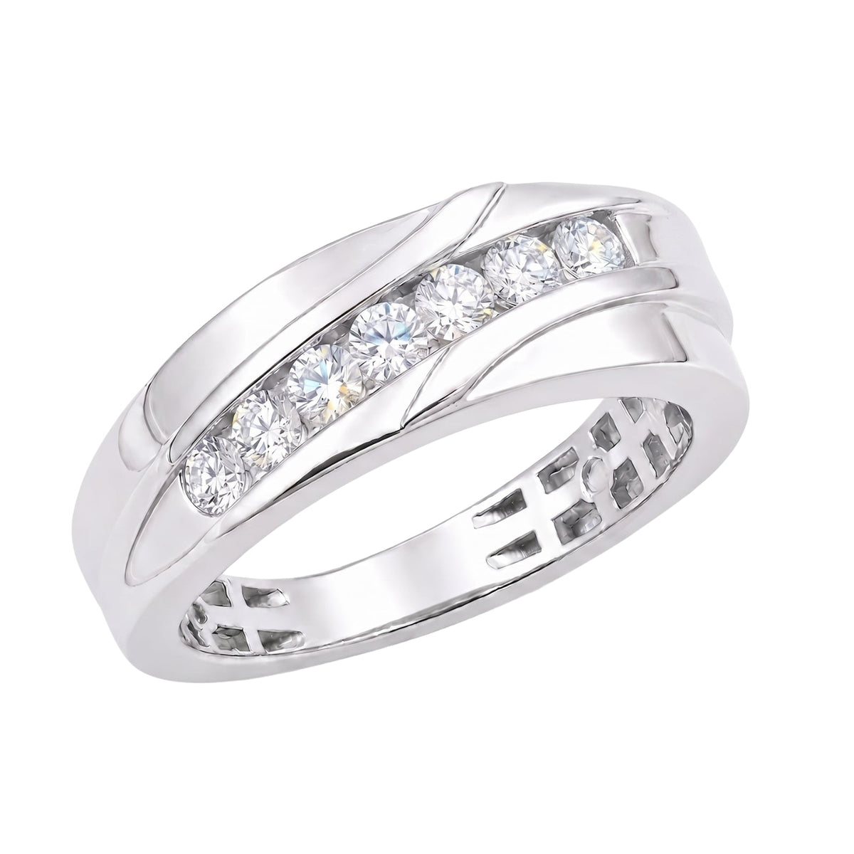 1 ct. T.W. Lab-Grown Diamond Round Engagement Ring in Sterling Silver or 14K Gold over Silver