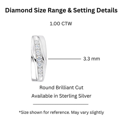 1 ct. T.W. Lab-Grown Diamond Round Engagement Ring in Sterling Silver or 14K Gold over Silver