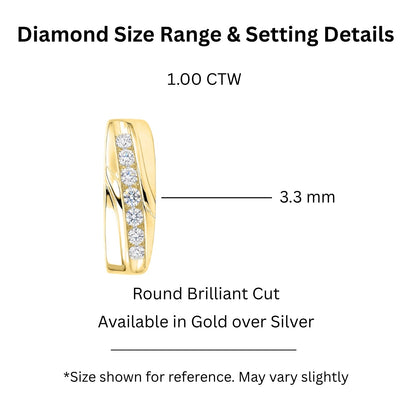 1 ct. T.W. Lab-Grown Diamond Round Engagement Ring in Sterling Silver or 14K Gold over Silver