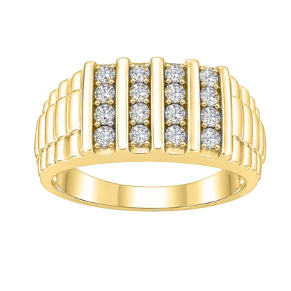 1 ct. T.W. Lab-Grown Diamond Round Engagement Ring in Sterling Silver or 14K Gold over Silver