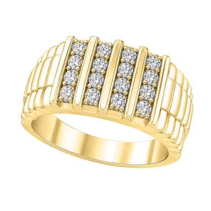 1 ct. T.W. Lab-Grown Diamond Round Engagement Ring in Sterling Silver or 14K Gold over Silver