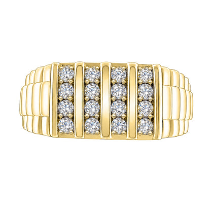 1 ct. T.W. Lab-Grown Diamond Round Engagement Ring in Sterling Silver or 14K Gold over Silver