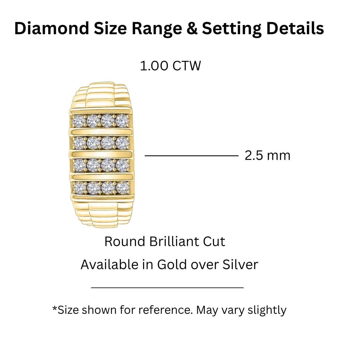 1 ct. T.W. Lab-Grown Diamond Round Engagement Ring in Sterling Silver or 14K Gold over Silver