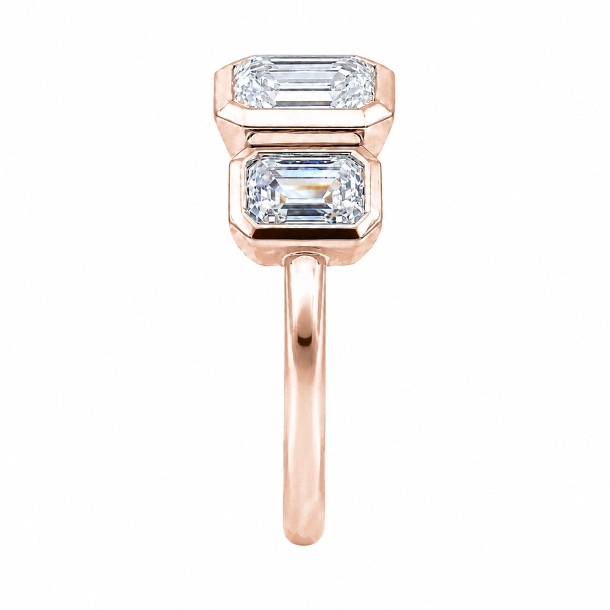 2.5 ct. T.W. Lab-Grown Diamond Emerald-Cut Three-Stone Engagement Ring in 14K White Gold or 14K Yellow Gold