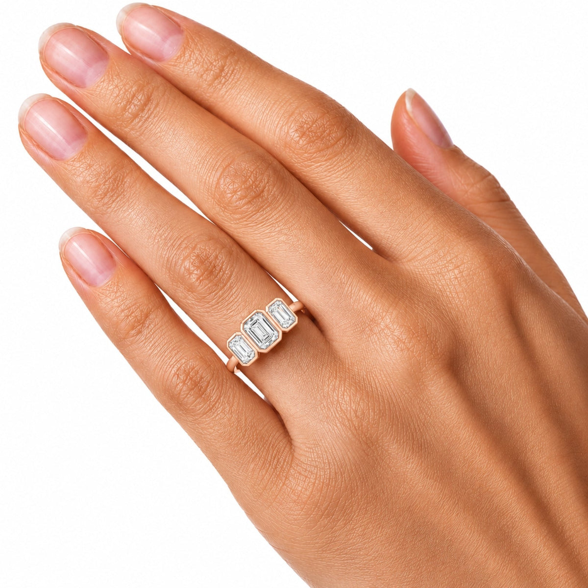 2.5 ct. T.W. Lab-Grown Diamond Emerald-Cut Three-Stone Engagement Ring in 14K White Gold or 14K Yellow Gold