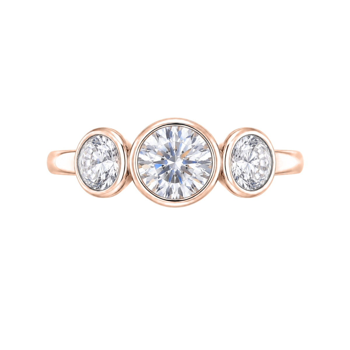 2.5 ct. T.W. Lab-Grown Diamond Round Three-Stone Engagement Ring in 14K White Gold or 14K Yellow Gold