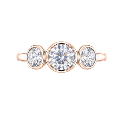 2.5 ct. T.W. Lab-Grown Diamond Round Three-Stone Engagement Ring in 14K White Gold or 14K Yellow Gold
